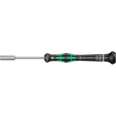 Wera Hexagon Nut Driver, 5 mm Tip, 60 mm Blade, 157 mm Overall Length 05118124001
