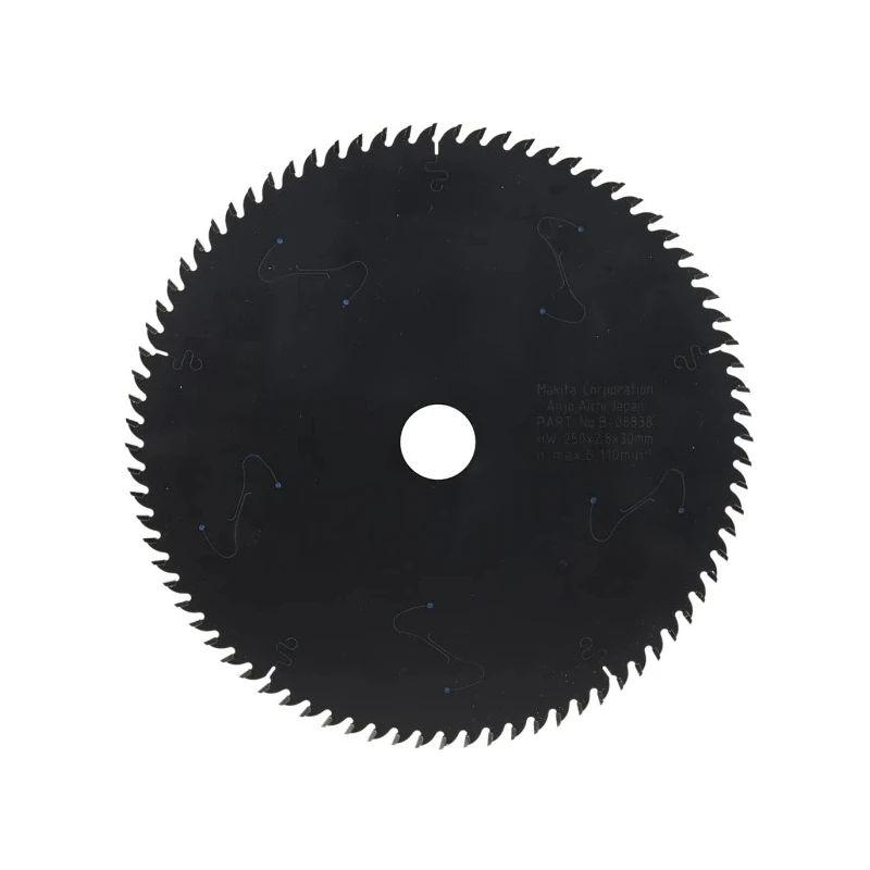 Makita Circular Saw Blade 250mm Diameter 80 Teeth Tungsten Carbide Tooth Alternate Top Bevel 15° Rake Angle 30mm B-08838
