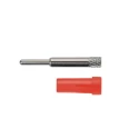 Schutzinger Red Female Banana Socket, 2 mm Connector, Plug-In Termination, 70V dc, 10A, Nickel Plating EPB 6053 Ni / RT