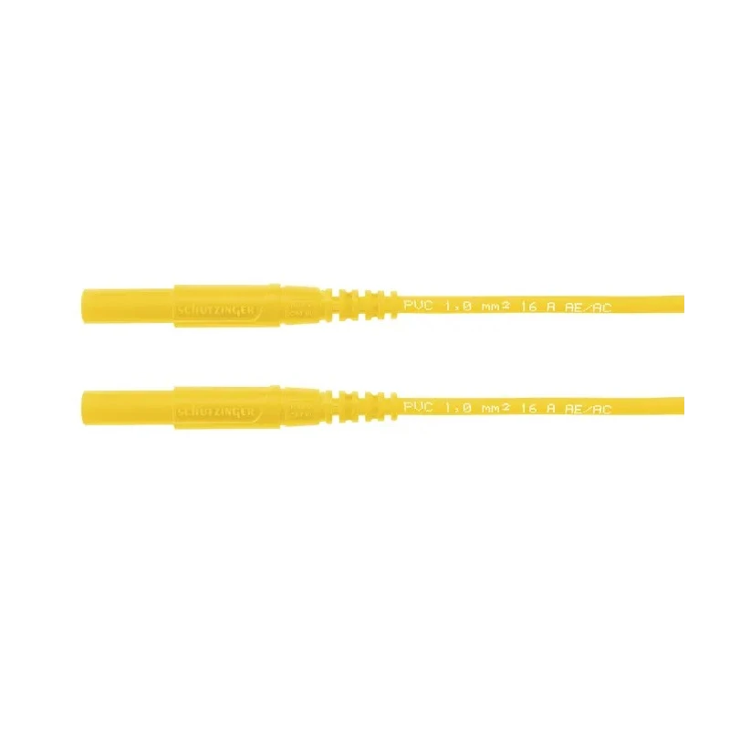 Schutzinger Test Lead 16A, 1kV, Yellow, 1 m Lead Length MSFK A341 / 1 / 100 / GE