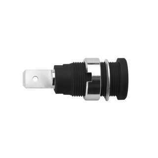 Schutzinger Black Female Banana Socket 4 mm Connector 1000V 10A Nickel Plating SEB 6452 Ni / SW / 2012