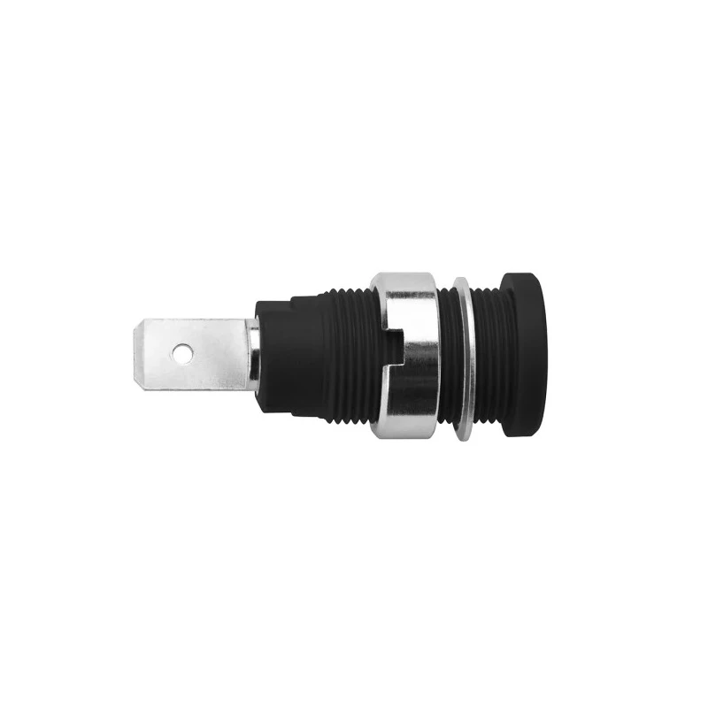 Schutzinger Black Female Banana Socket 4 mm Connector 1000V 10A Nickel Plating SEB 6452 Ni / SW / 2012