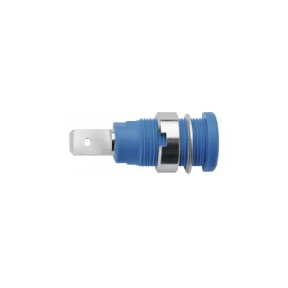 Schutzinger Blue Female Banana Socket, 4 mm Connector, 1000V, 24A, Nickel Plating SEB 7080 Ni / BL
