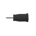Schutzinger Black Female Banana Socket 4 mm Connector PC Pin Termination 1000V 24A Nickel Plating SEPB 6449 Ni / SW
