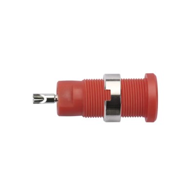 Schutzinger Red Female 2 mm Banana Socket, Solder Termination, 600V, 10A, Nickel Plated SEB 3400 Ni / RT