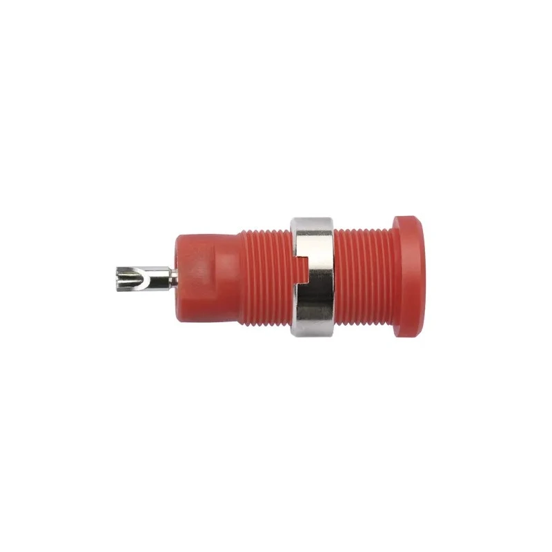 Schutzinger Red Female 2 mm Banana Socket, Solder Termination, 600V, 10A, Nickel Plated SEB 3400 Ni / RT