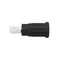 Schutzinger Black Female Banana Socket 4 mm Connector PC Pin Termination 1000V 32A Nickel Plating SEPB 6453 Ni / SW