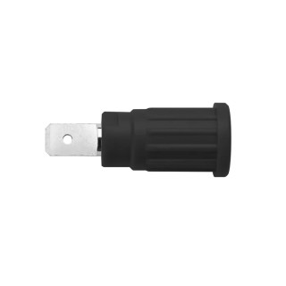 Schutzinger Black Female Banana Socket 4 mm Connector PC Pin Termination 1000V 32A Nickel Plating SEPB 6453 Ni / SW