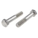RS PRO Plain Stainless Steel Hex Bolt M16 x 90 mm, Grade 304, DIN 931 508-1240