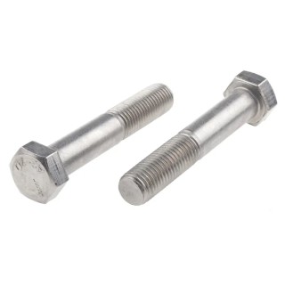 RS PRO Plain Stainless Steel Hex Bolt M16 x 90 mm, Grade 304, DIN 931 508-1240