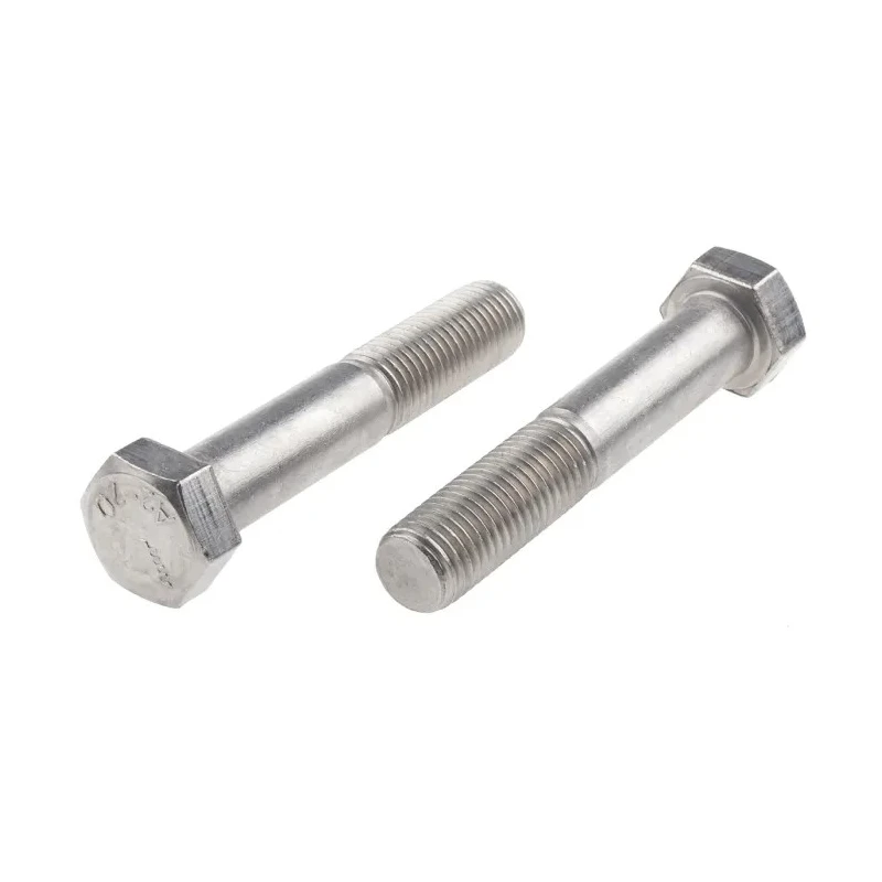 RS PRO Plain Stainless Steel Hex Bolt M16 x 90 mm, Grade 304, DIN 931 508-1240
