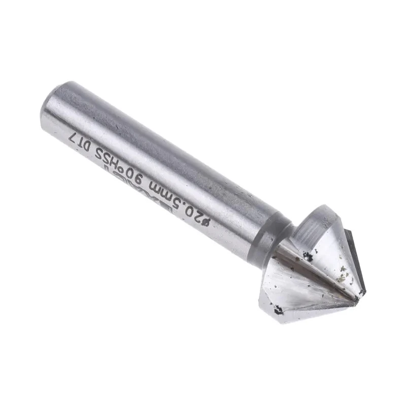 EXACT High Speed Steel Countersink Drill Bit Set 3 Flute 90° Angle 6 Pieces 10mm Shank Diameter 05527