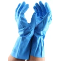 Polyco Healthline Blue Nitrile Work Gloves Size 10, Nitrile Coating, Chemical Resistant, 24 Gloves Per Pack 947
