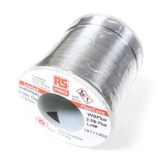 RS PRO Lead Solder Wire 0.7 mm Diameter 40% Lead, 60% Tin, 183°C Melting Point 179-6686