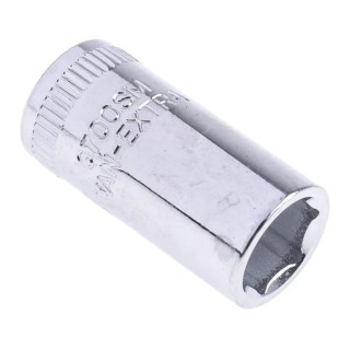 Bahco 1/4 in Drive 8 mm 6 Point Square Socket, Polished Alloy Steel, 24.7mm Overall Length 6700SM-8