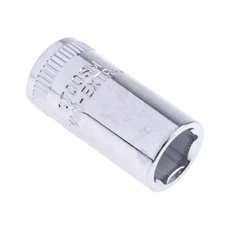 Bahco 1/4 in Drive 8 mm 6 Point Square Socket, Polished Alloy Steel, 24.7mm Overall Length 6700SM-8