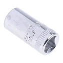 Bahco 1/4 in Drive 8 mm 6 Point Square Socket, Polished Alloy Steel, 24.7mm Overall Length 6700SM-8