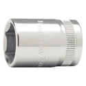 Bahco 3/8 in Drive 18 mm 6 Point Square Socket, Polished Alloy Steel, 27mm Overall Length 7400SM-18