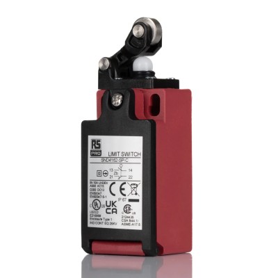 RS PRO Roller Lever Interlock Switch, 1 NO/1 NC Contact, Glass Reinforced Plastic Housing, 600V AC, 10A Current Rating IP67