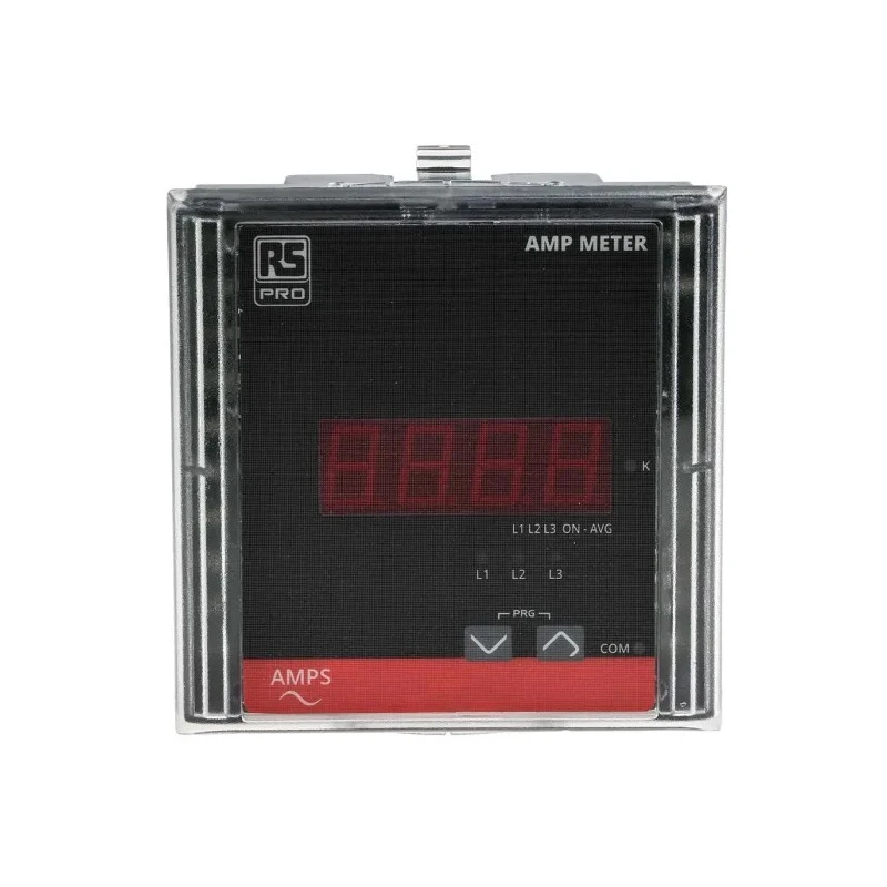 RS PRO Digital Panel Ammeter 50 A, 90 mm x 90 mm, Class 1.0 179-7573