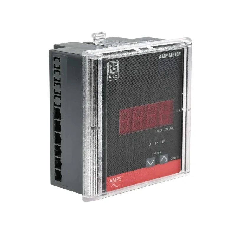 RS PRO Digital Panel Ammeter 50 A, 90 mm x 90 mm, Class 1.0 179-7573