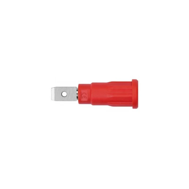 Schutzinger Red Male Banana Connector 2 mm, Nickel Plated Contact, 600V 10A SEPB 8522 Ni / RT / FST
