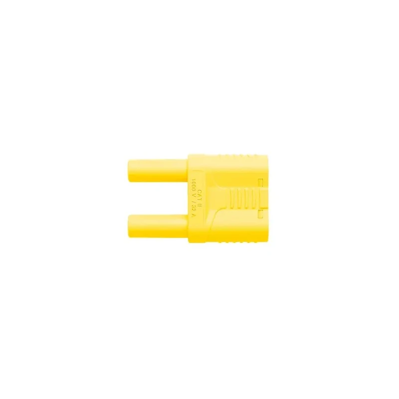 Schutzinger Yellow Male Banana Plug 4 mm Connector Safety Rear Socket Termination 1000V 32A SKURZ 6100/19-4 IG 2MB Ni/GE