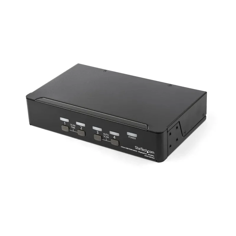 StarTech.com 4 Port 1 Display USB DisplayPort KVM Switch 3.5 mm Stereo Audio 3840 x 2160 Pixel Maximum Resolution SV431DPUA2