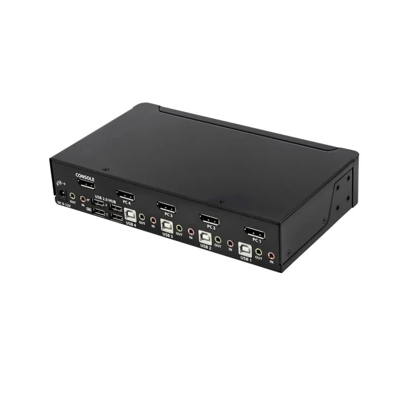 StarTech.com 4 Port 1 Display USB DisplayPort KVM Switch 3.5 mm Stereo Audio 3840 x 2160 Pixel Maximum Resolution SV431DPUA2