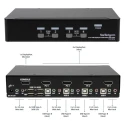 StarTech.com 4 Port 1 Display USB DisplayPort KVM Switch 3.5 mm Stereo Audio 3840 x 2160 Pixel Maximum Resolution SV431DPUA2