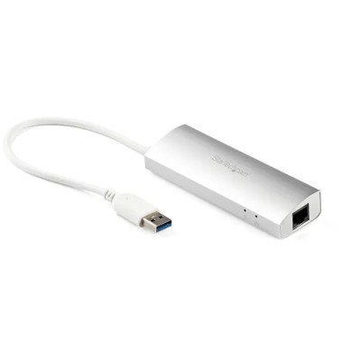 StarTech.com USB Hub with 3 USB 3.0 Ports and RJ45 Ethernet Connection USB Bus Powered 18mm x 34mm x 110mm ST3300G3UA