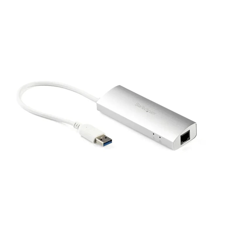 StarTech.com USB Hub with 3 USB 3.0 Ports and RJ45 Ethernet Connection USB Bus Powered 18mm x 34mm x 110mm ST3300G3UA