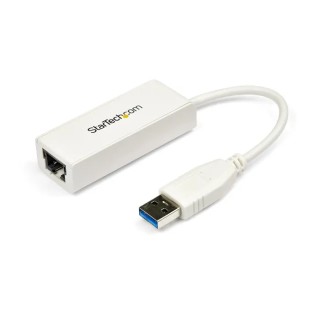 StarTech.com USB 3.0 USB Ethernet Adapter 1000Mbps Network Speed 4m Cable White USB31000SW