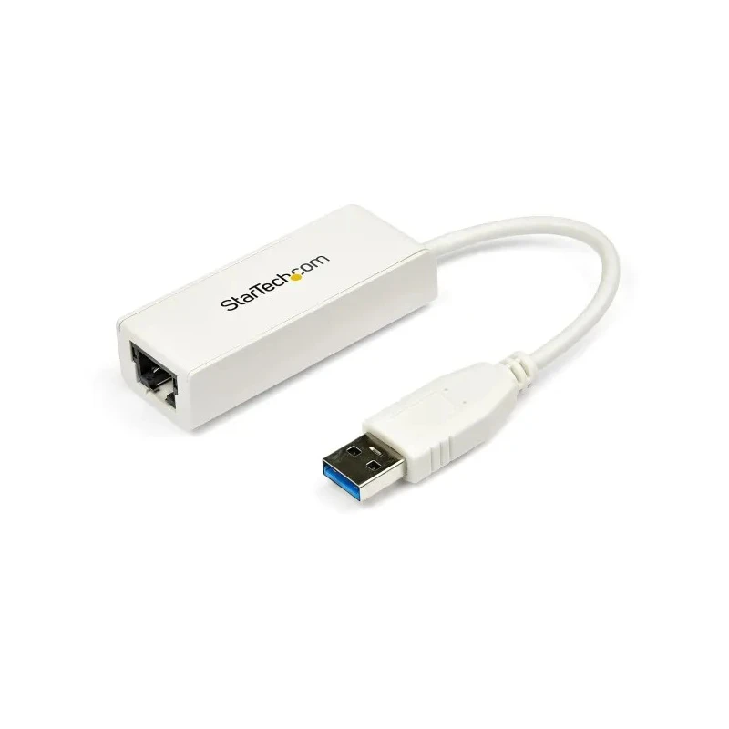 StarTech.com USB 3.0 USB Ethernet Adapter 1000Mbps Network Speed 4m Cable White USB31000SW