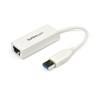 StarTech.com USB 3.0 USB Ethernet Adapter 1000Mbps Network Speed 4m Cable White USB31000SW