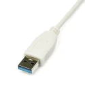 StarTech.com USB 3.0 USB Ethernet Adapter 1000Mbps Network Speed 4m Cable White USB31000SW