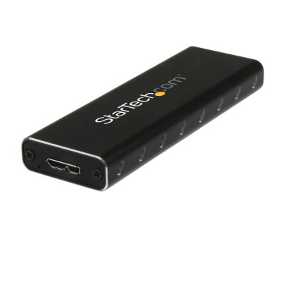 StarTech.com M.2 SATA Hard Drive Enclosure USB 3.0 5Gbps Aluminium Black SM2NGFFMBU33