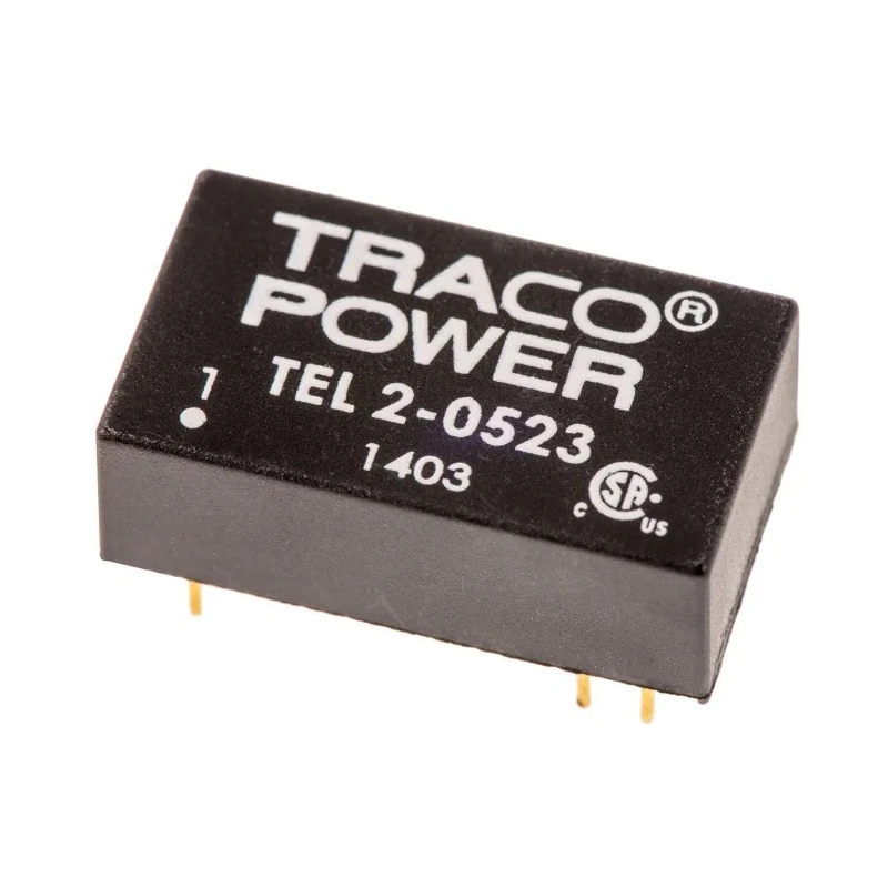 TRACOPOWER Isolated 2W Regulated DIP-16 PCB Mount DC/DC Converter 15V / 65mA, Input 4.5-9V, 6-Pin TEL 2-0523