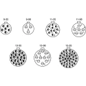 Amphenol Limited Copper Alloy Straight 10 Way Cable MIL Spec Circular Connector Male Contacts 7.5A 850V TV06RW-13-98PN(W52)