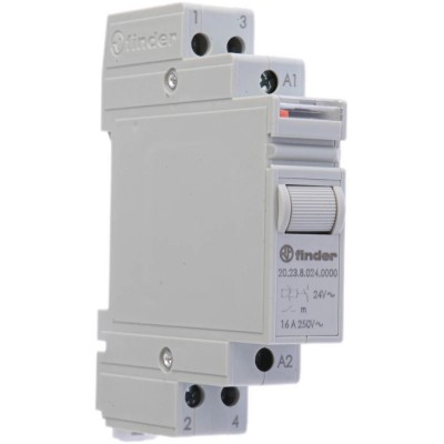 Finder DIN Rail Modular Step Relay 24V AC Coil 16A 20.23.8.024.0000