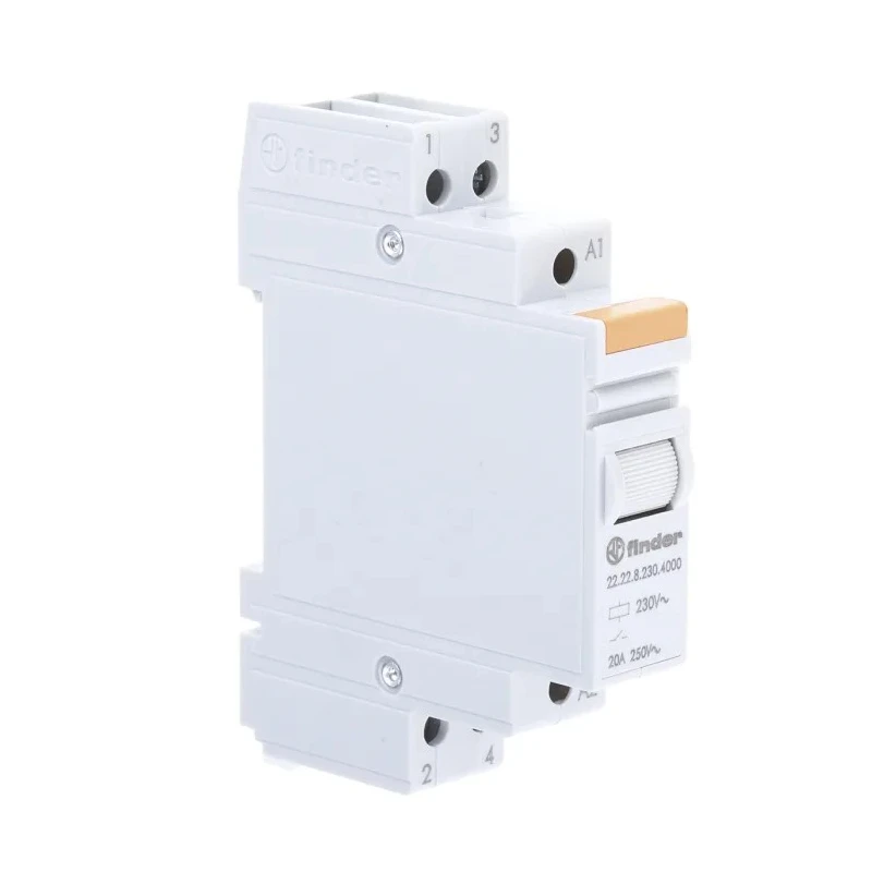 Finder DIN Rail Power Relay 230V AC Coil 20A Switching, 2 NO Contacts 22.22.8.230.4000