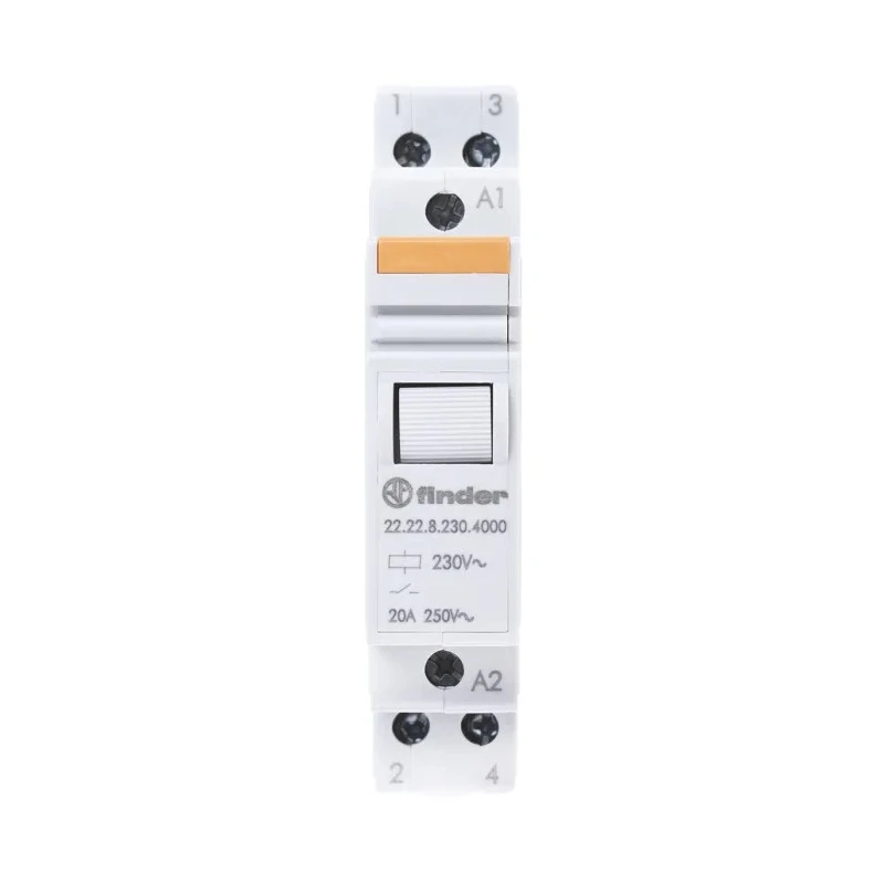 Finder DIN Rail Power Relay 230V AC Coil 20A Switching, 2 NO Contacts 22.22.8.230.4000