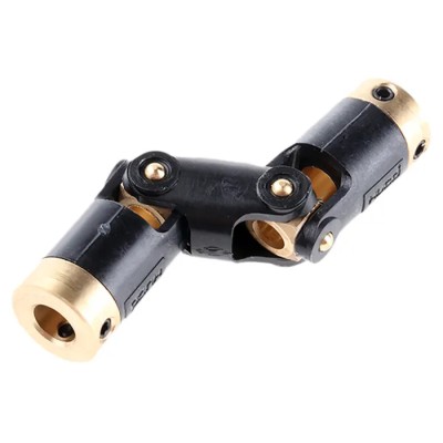 Huco Universal Joint, 2 Joints, Plain Type, 62.1mm Length, Brass, Bore 14.3mm, 1000rpm, 0.59Nm Torque 111.13.2222