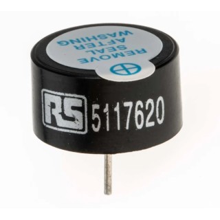 RS PRO 80 dB Through Hole Continuous Internal Piezo Buzzer Component 3 V dc Min 16 V dc Max 5117620P