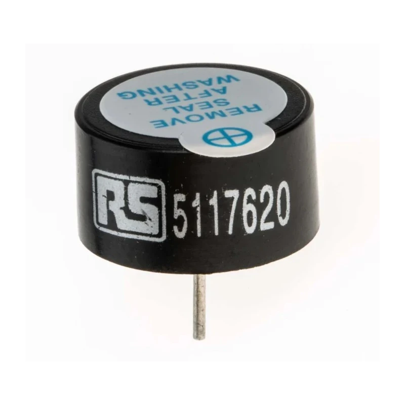 RS PRO 80 dB Through Hole Continuous Internal Piezo Buzzer Component 3 V dc Min 16 V dc Max 5117620P