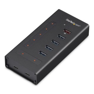 StarTech.com 7 Port USB 3.0 USB Hub AC Adapter Powered Rugged Metal Housing HB30C5A2CST