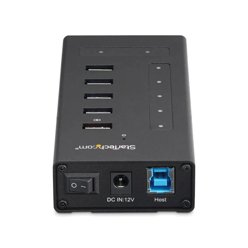 StarTech.com 7 Port USB 3.0 USB Hub AC Adapter Powered Rugged Metal Housing HB30C5A2CST