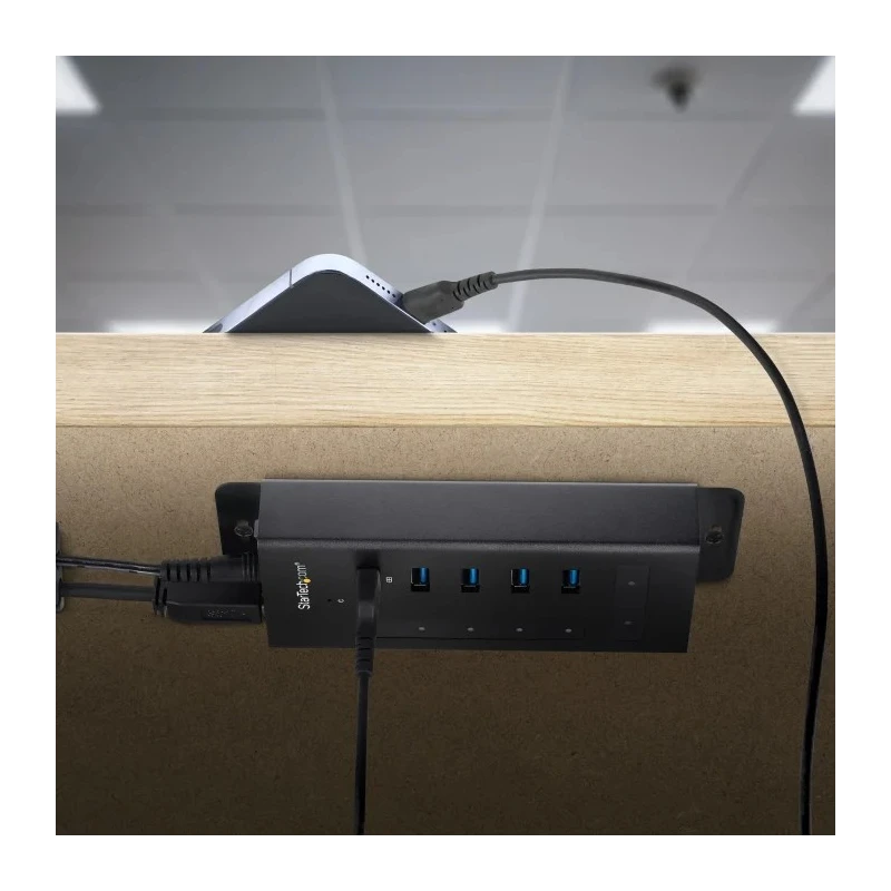 StarTech.com 7 Port USB 3.0 USB Hub AC Adapter Powered Rugged Metal Housing HB30C5A2CST