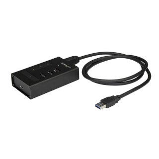 StarTech.com 4 Port USB 3.0 USB Hub AC Adapter Powered, Metal Enclosure 24mm x 60mm x 60mm HB30A3A1CST