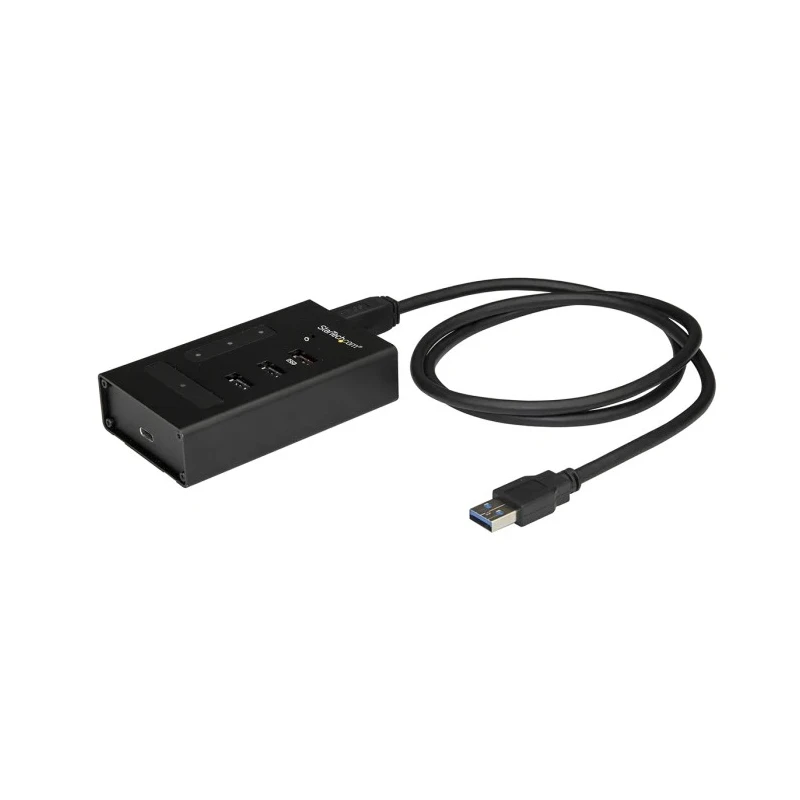 StarTech.com 4 Port USB 3.0 USB Hub AC Adapter Powered, Metal Enclosure 24mm x 60mm x 60mm HB30A3A1CST